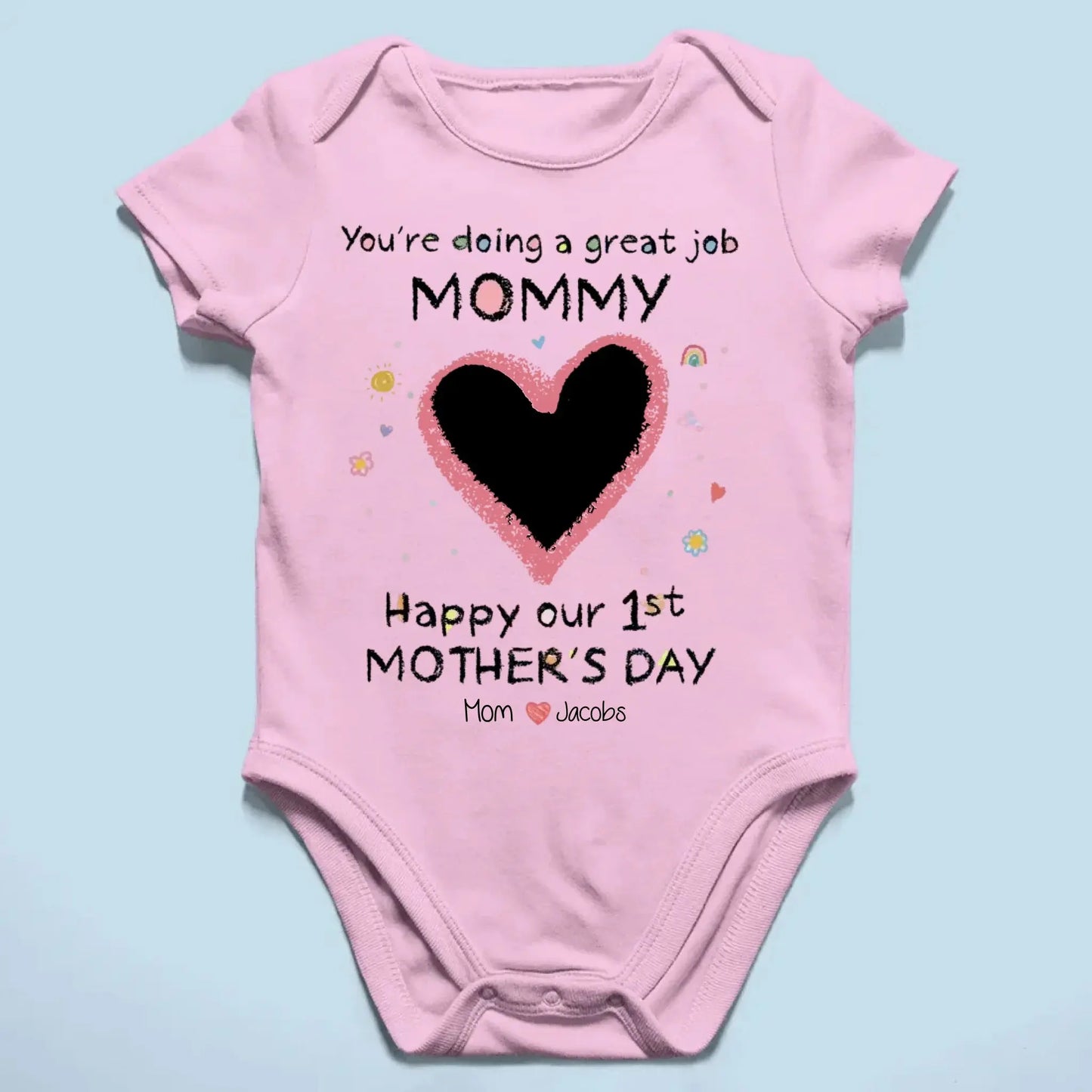 You’re Doing a Great Job Mommy – Personalized Baby Onesie – Baby Shower or First Mother’s Day Gift for New Moms  Ezcustomize