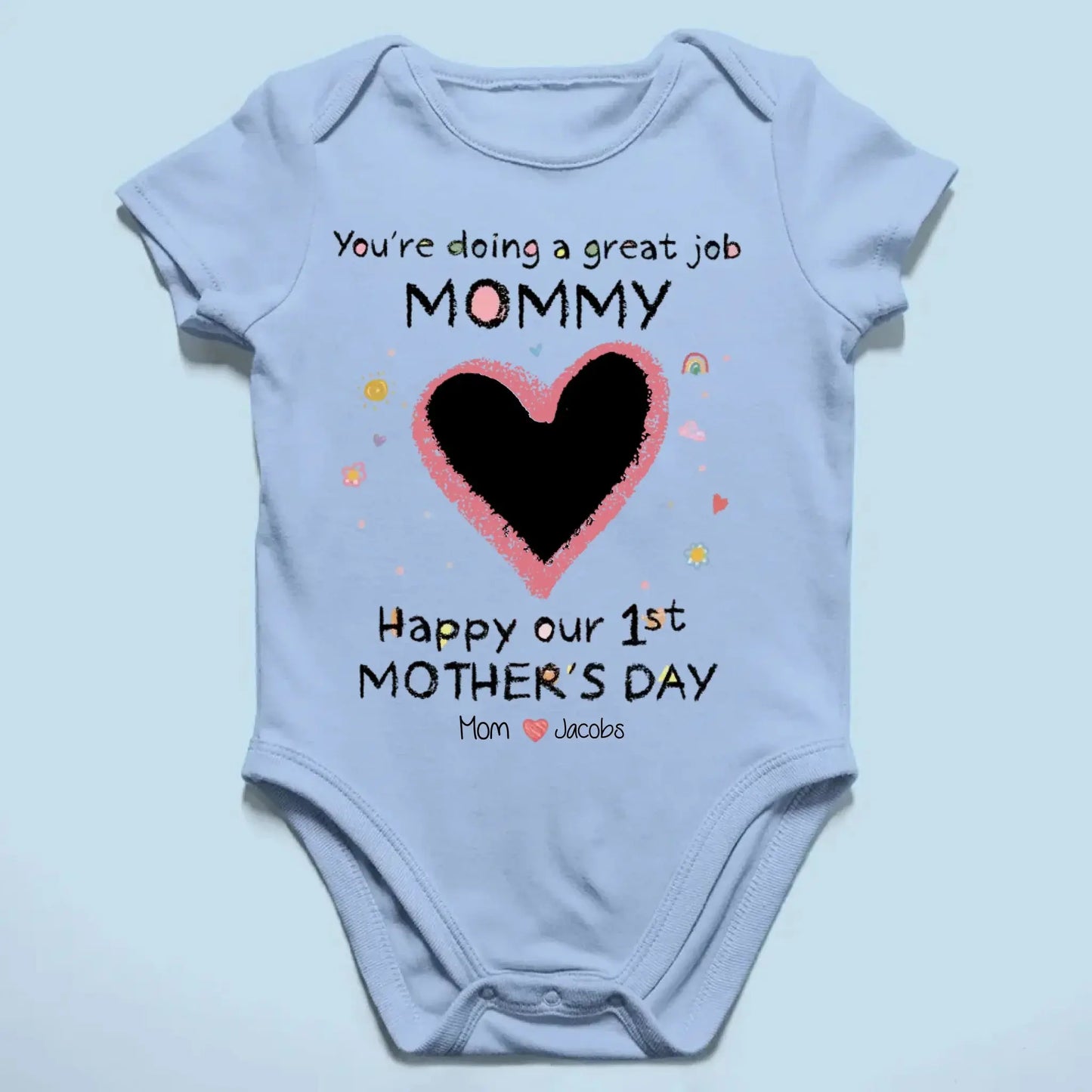 You’re Doing a Great Job Mommy – Personalized Baby Onesie – Baby Shower or First Mother’s Day Gift for New Moms  Ezcustomize