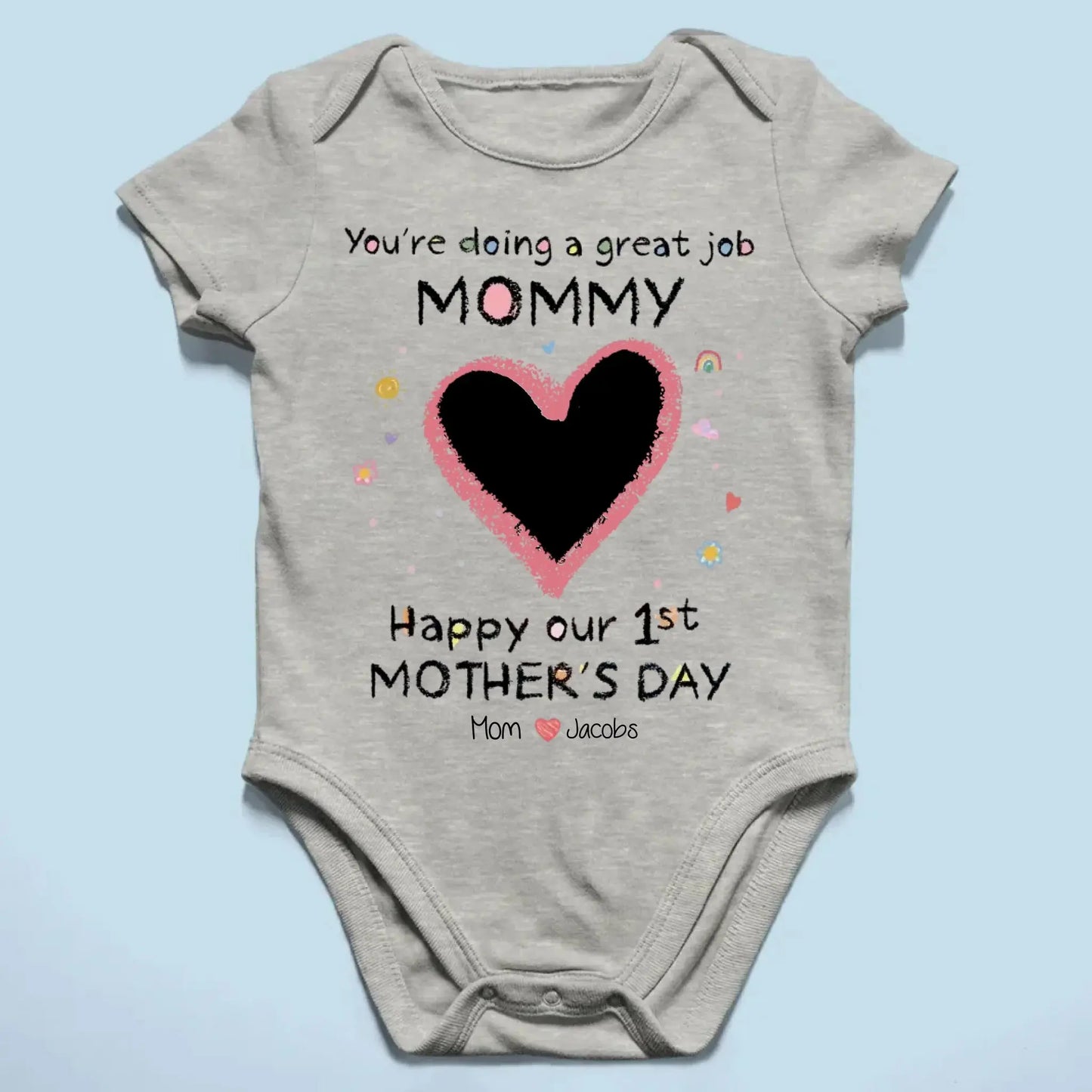 You’re Doing a Great Job Mommy – Personalized Baby Onesie – Baby Shower or First Mother’s Day Gift for New Moms  Ezcustomize