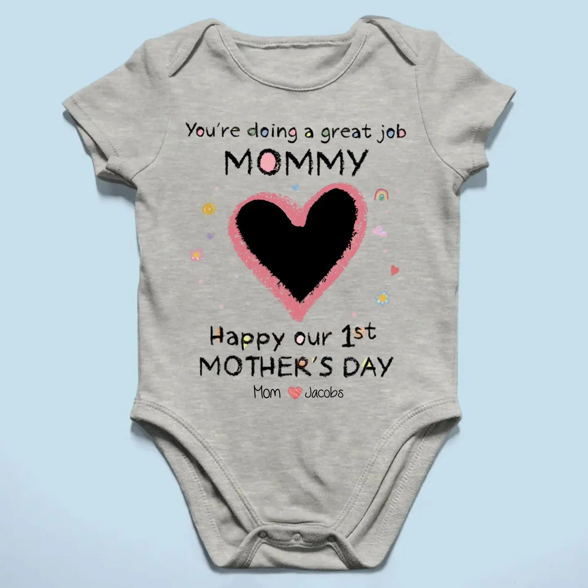 You’re Doing a Great Job Mommy – Personalized Baby Onesie – Baby Shower or First Mother’s Day Gift for New Moms  Ezcustomize
