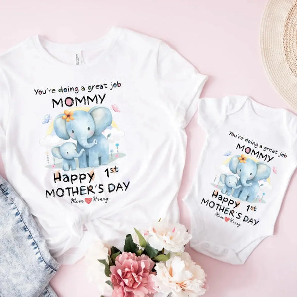 You're Doing a Great Job Mommy – Personalized Baby Onesie – First Mother’s Day Gift from Baby to New Mom