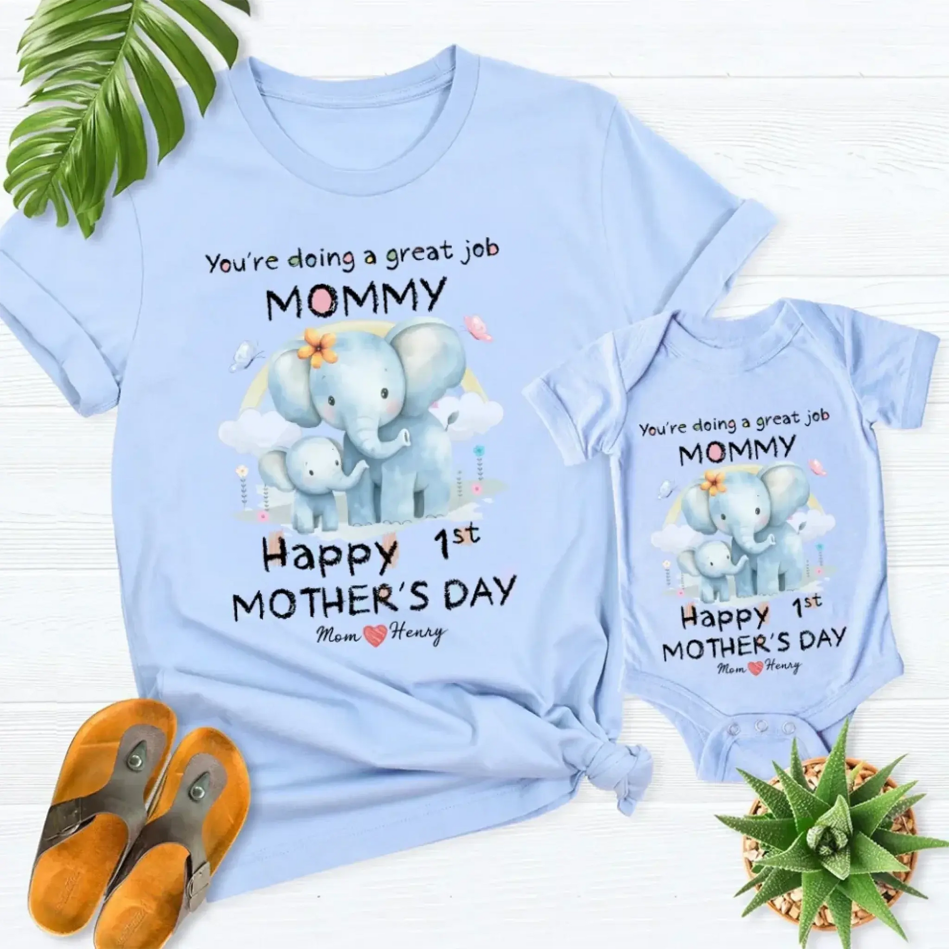 You're Doing a Great Job Mommy – Personalized Baby Onesie – First Mother’s Day Gift from Baby to New Mom  Ezcustomize