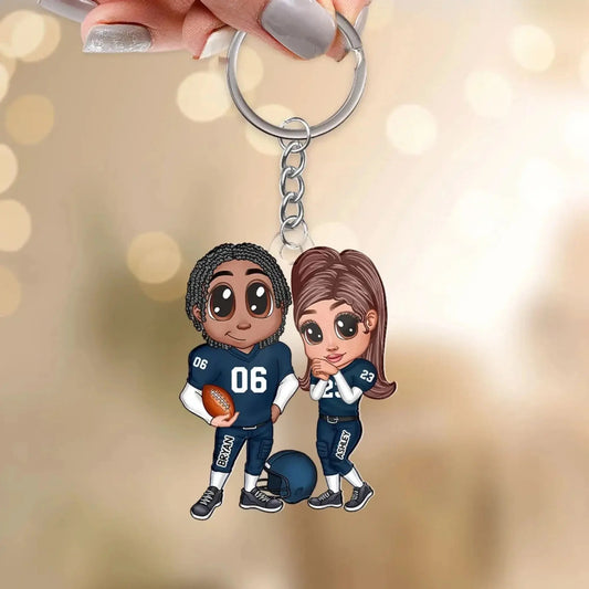 You’re My End-Zone Football Couple Acrylic Keychain – Y2K Style Personalized Gift  Ezcustomize