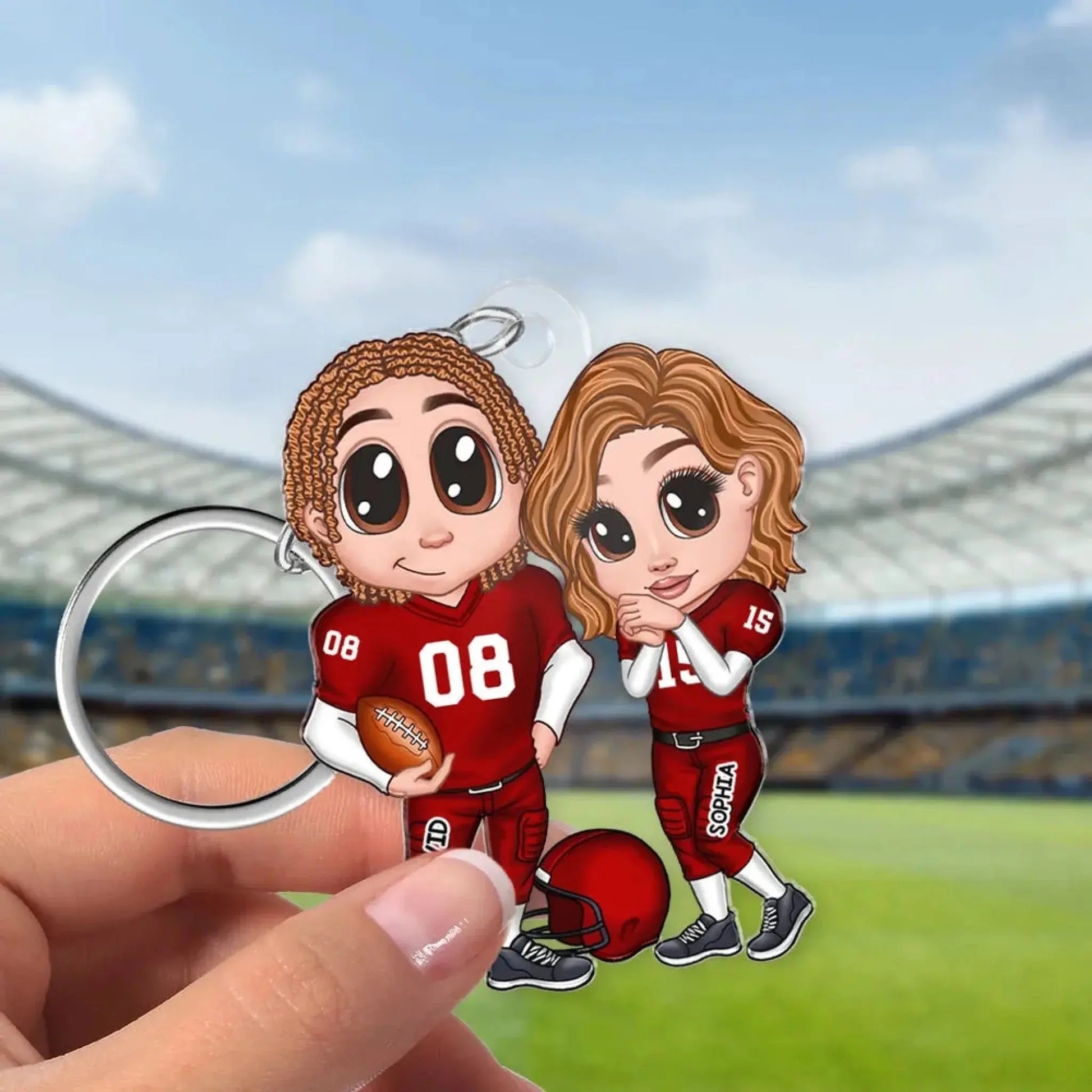 You’re My End-Zone Football Couple Acrylic Keychain – Y2K Style Personalized Gift  Ezcustomize