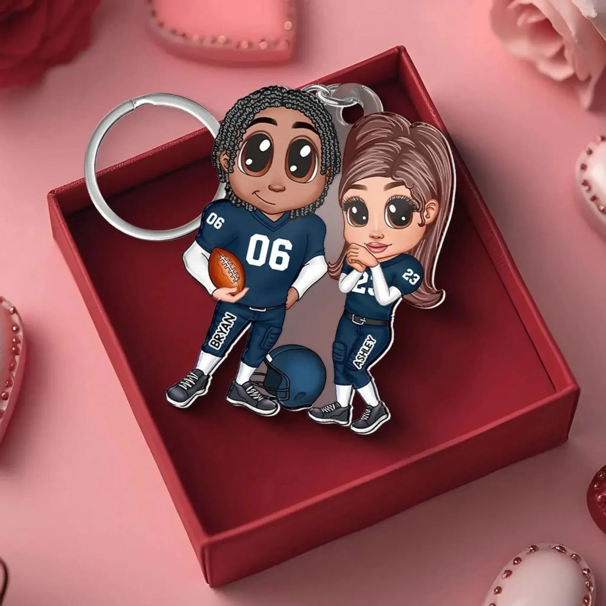 You’re My End-Zone Football Couple Acrylic Keychain – Y2K Style Personalized Gift  Ezcustomize