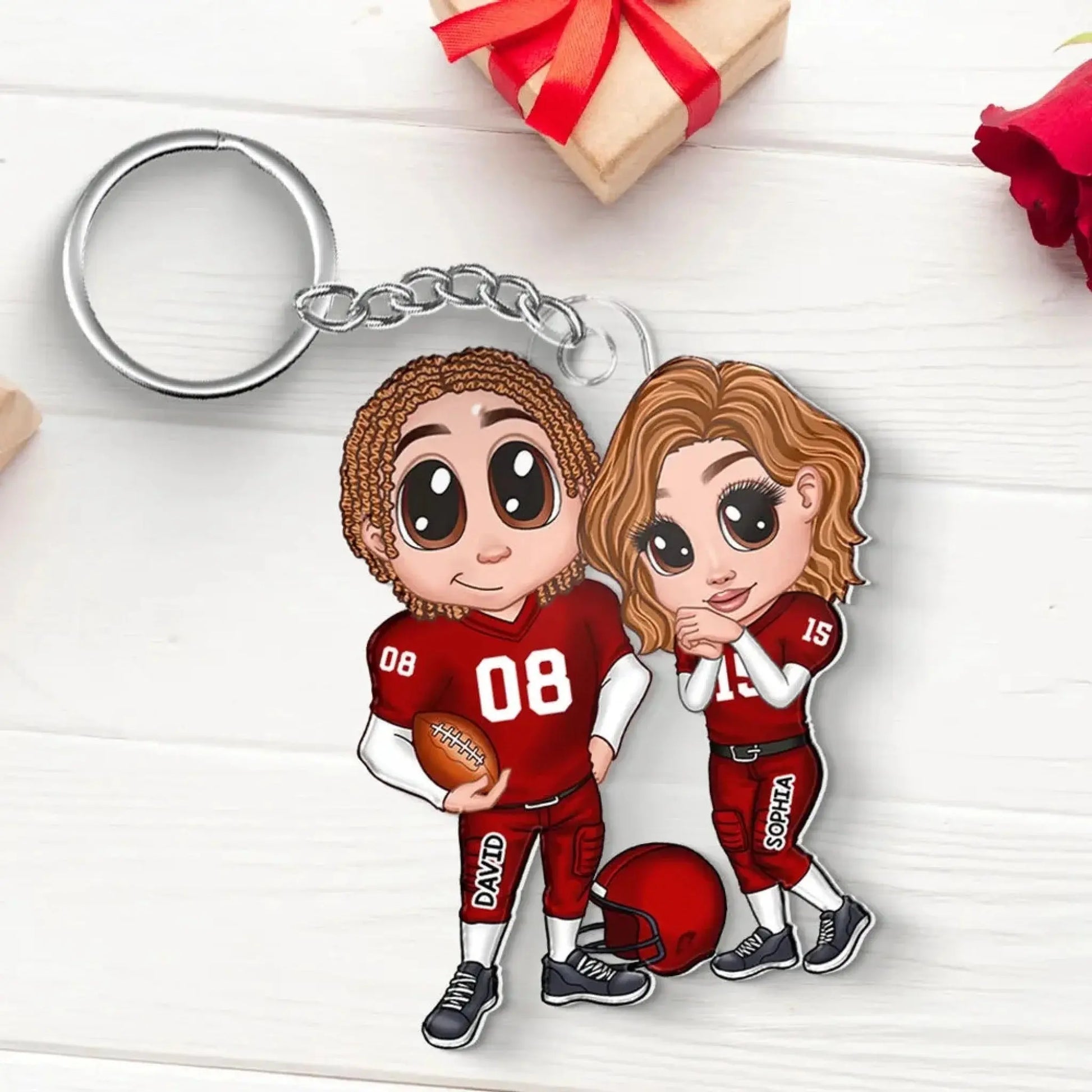 You’re My End-Zone Football Couple Acrylic Keychain – Y2K Style Personalized Gift  Ezcustomize