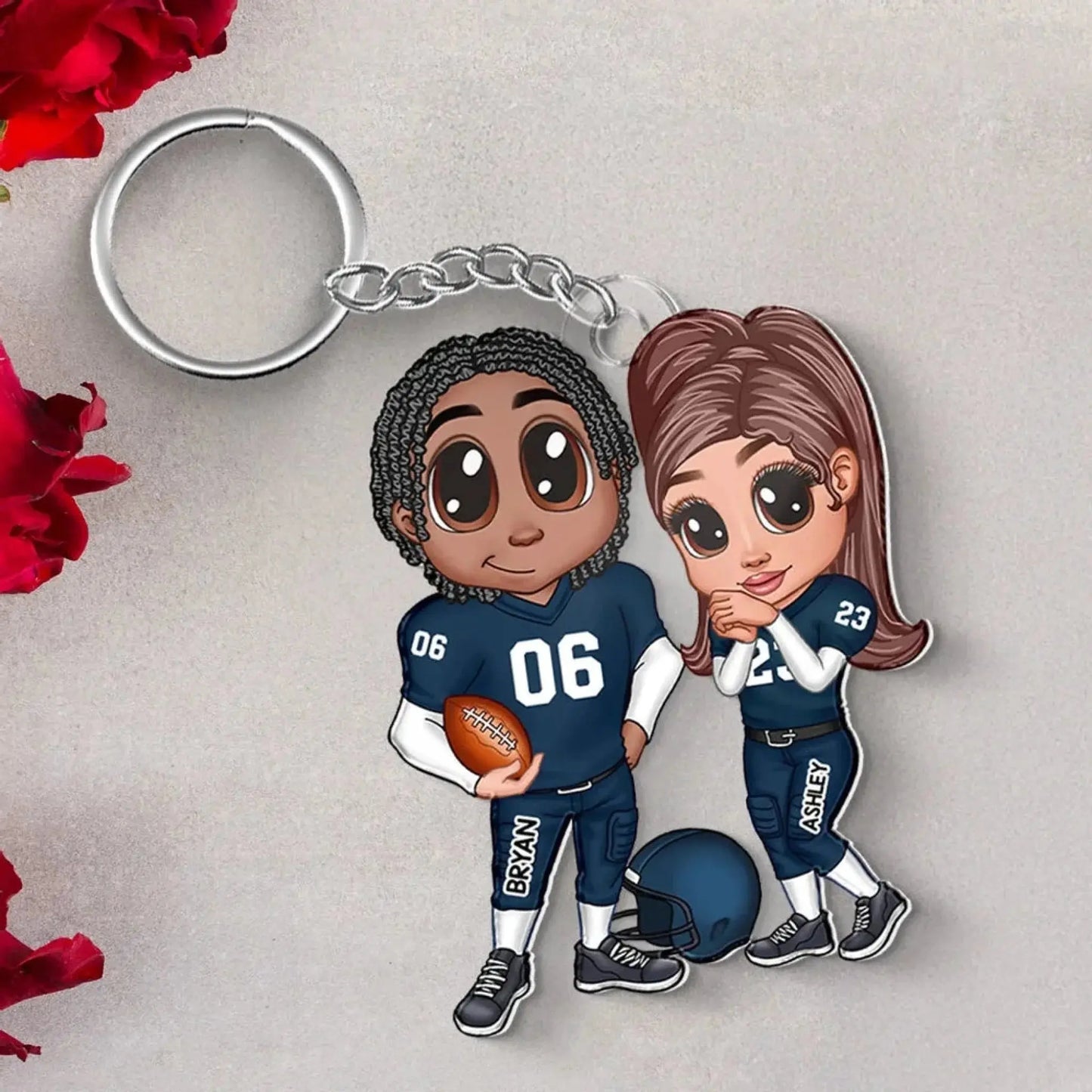You’re My End-Zone Football Couple Acrylic Keychain – Y2K Style Personalized Gift  Ezcustomize