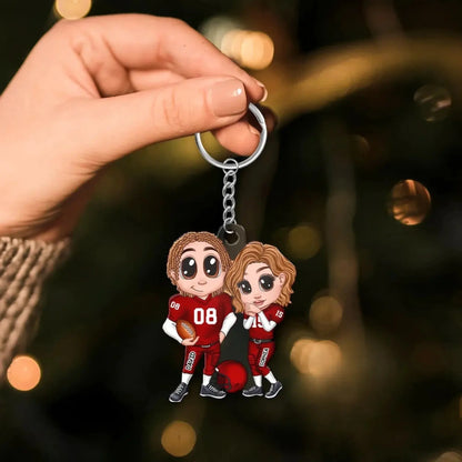 You’re My End-Zone Football Couple Acrylic Keychain – Y2K Style Personalized Gift  Ezcustomize