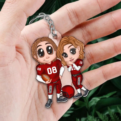 You’re My End-Zone Football Couple Acrylic Keychain – Y2K Style Personalized Gift  Ezcustomize