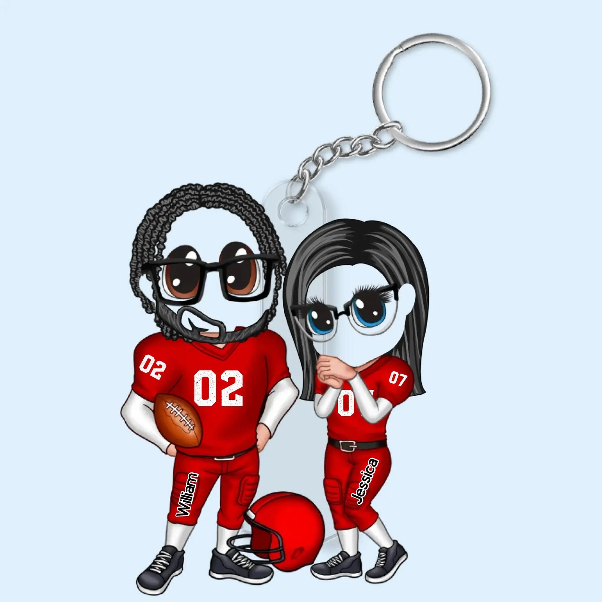 You’re My End-Zone Football Couple Acrylic Keychain – Y2K Style Personalized Gift  Ezcustomize