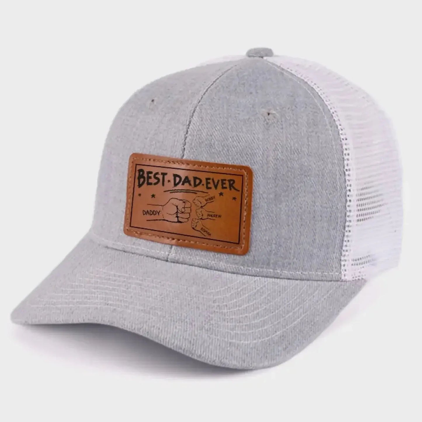 You're My Favorite, Grandpa - Family Personalized Custom Leather Patch Hat - Gift For Dad, Grandpa  Ezcustomize