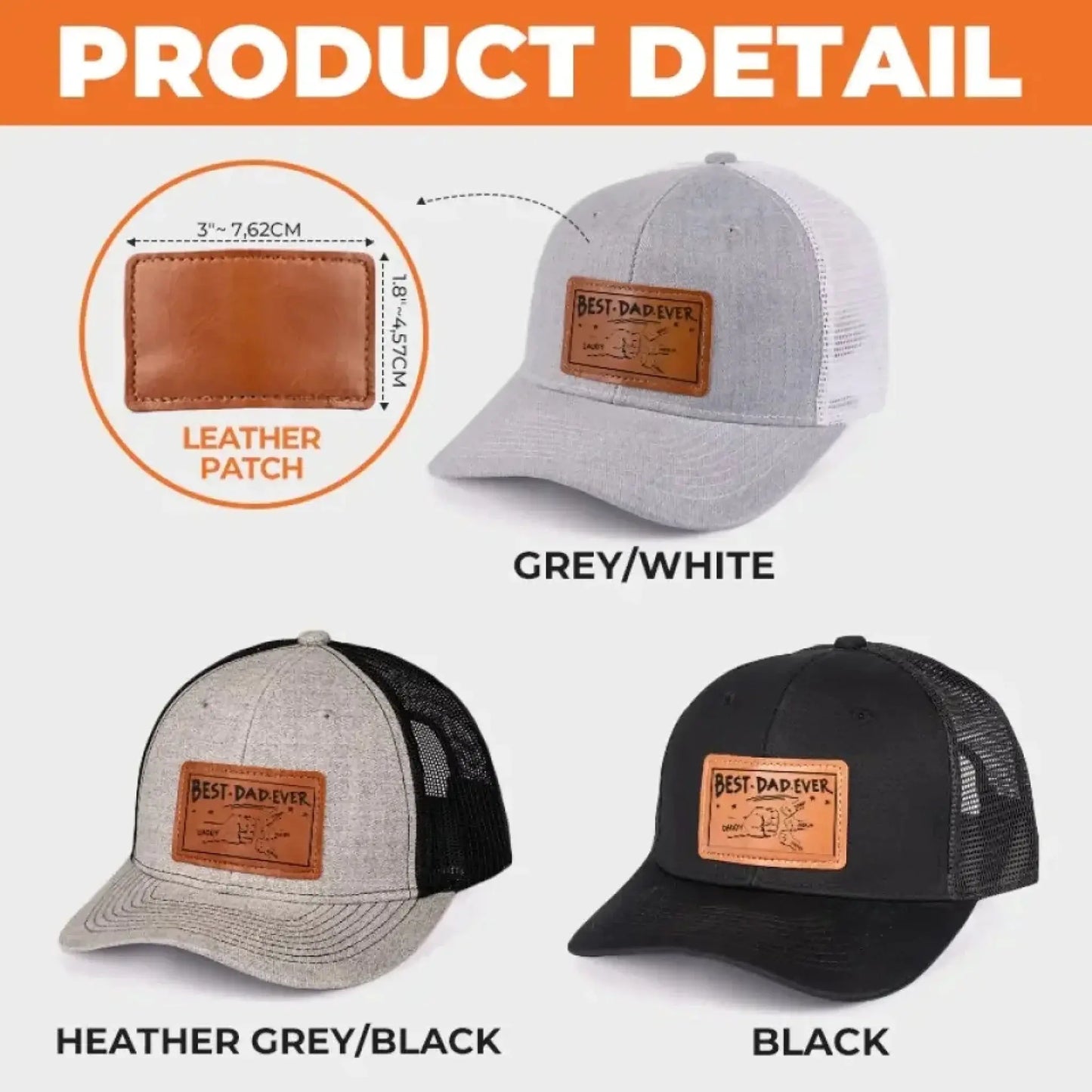 You're My Favorite, Grandpa - Family Personalized Custom Leather Patch Hat - Gift For Dad, Grandpa  Ezcustomize