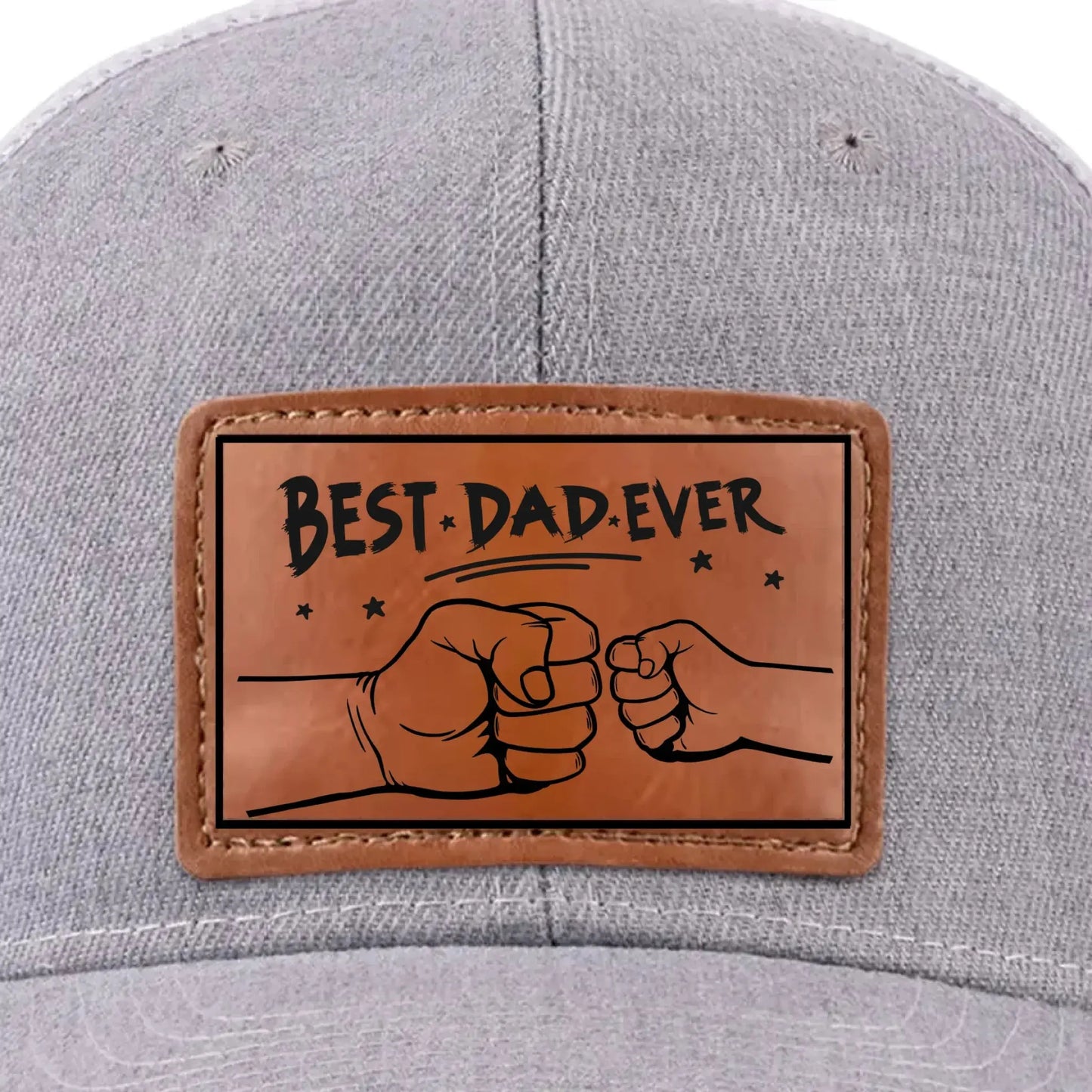 You're My Favorite, Grandpa - Family Personalized Custom Leather Patch Hat - Gift For Dad, Grandpa  Ezcustomize