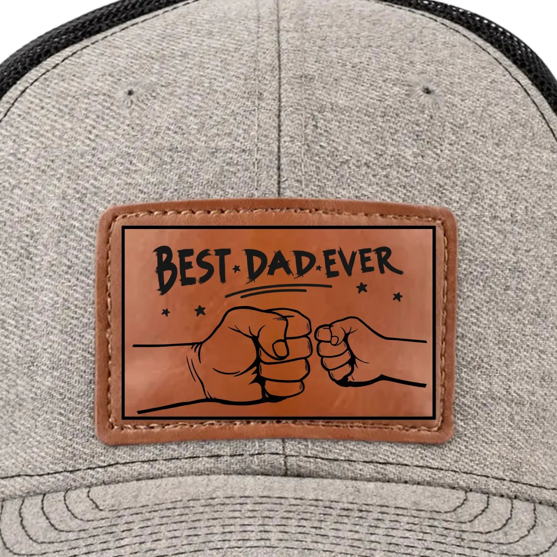 You're My Favorite, Grandpa - Family Personalized Custom Leather Patch Hat - Gift For Dad, Grandpa  Ezcustomize